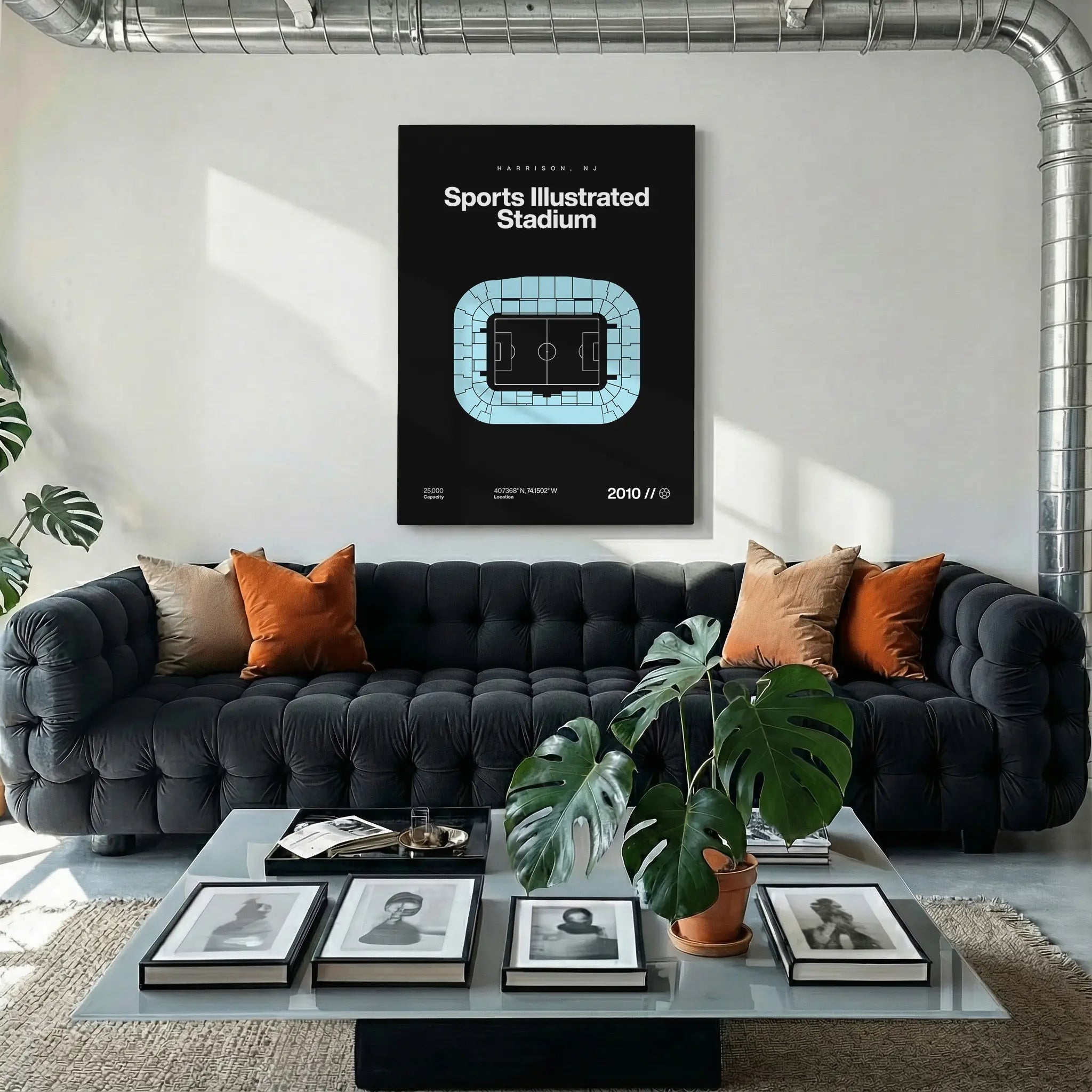 New York Women's Soccer Stadium Bold Canvas Art