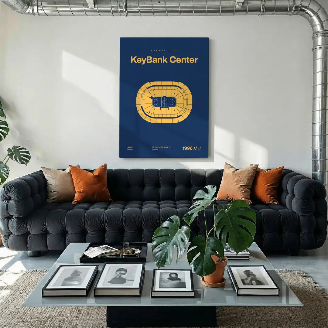 Buffalo Hockey Arena Bold Canvas Art