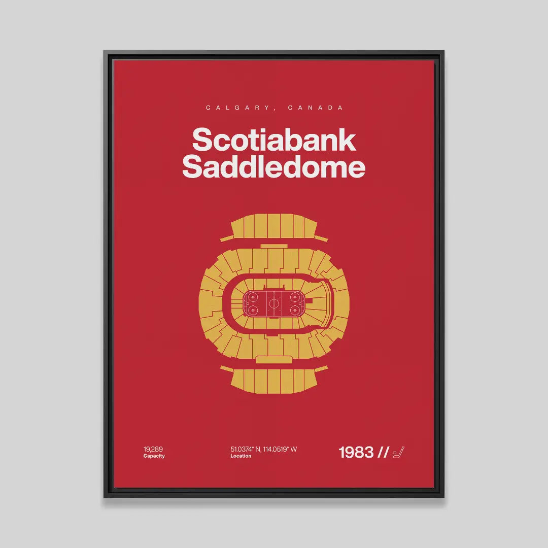 Calgary Hockey Arena Bold Canvas Art
