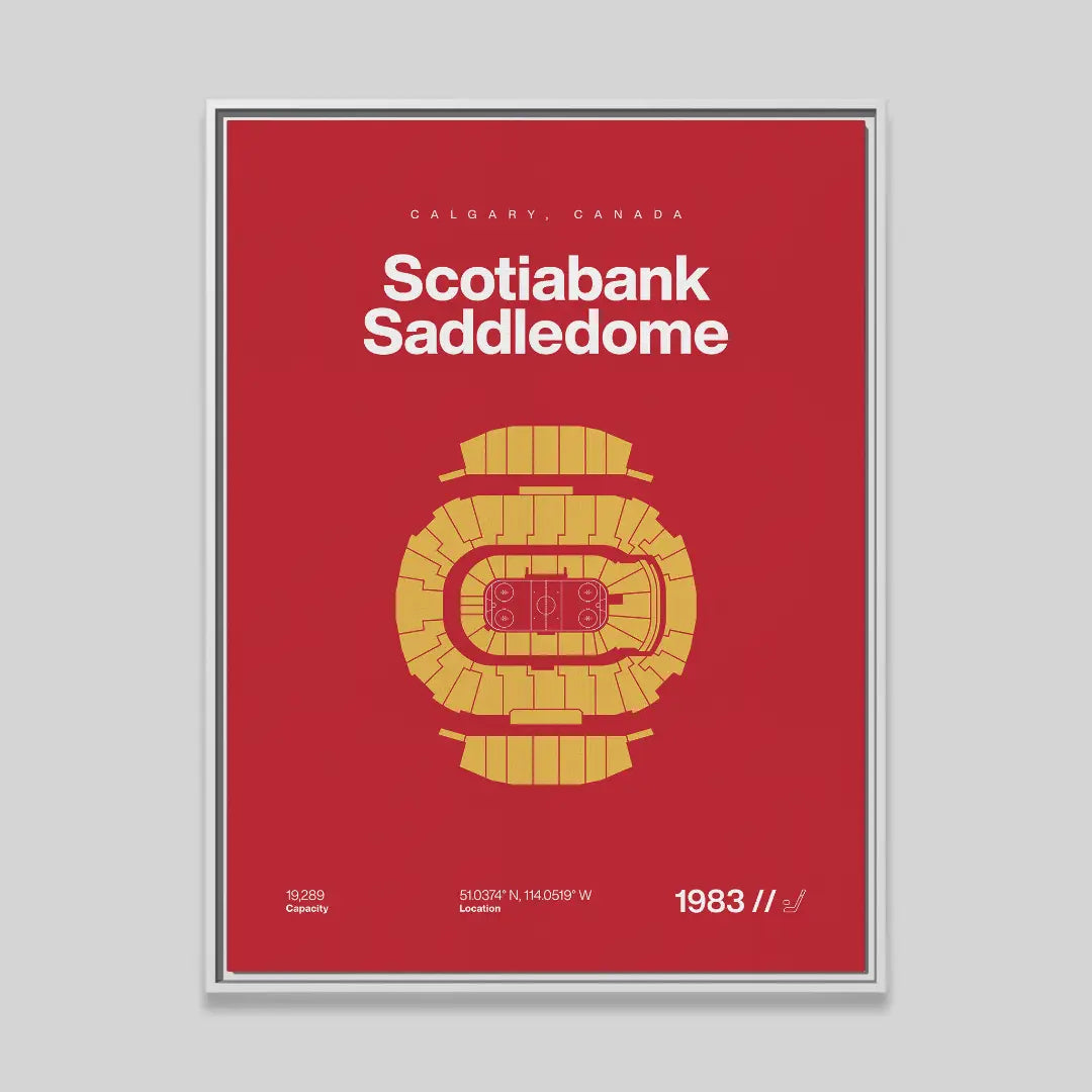 Calgary Hockey Arena Bold Canvas Art
