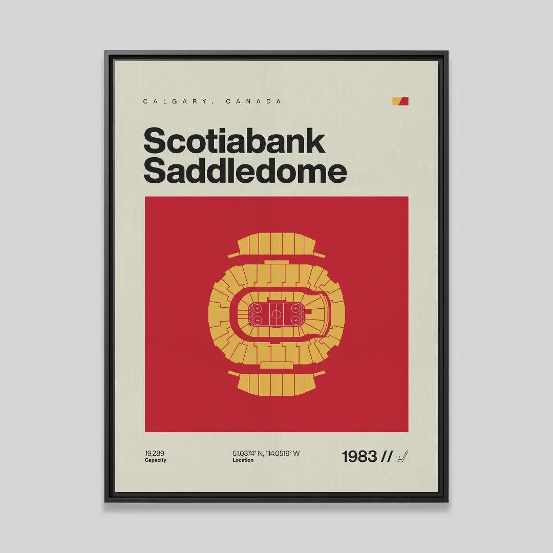 Calgary Hockey Arena Canvas Art