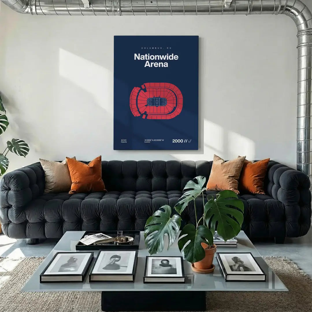 Columbus Hockey Arena Bold Canvas Art