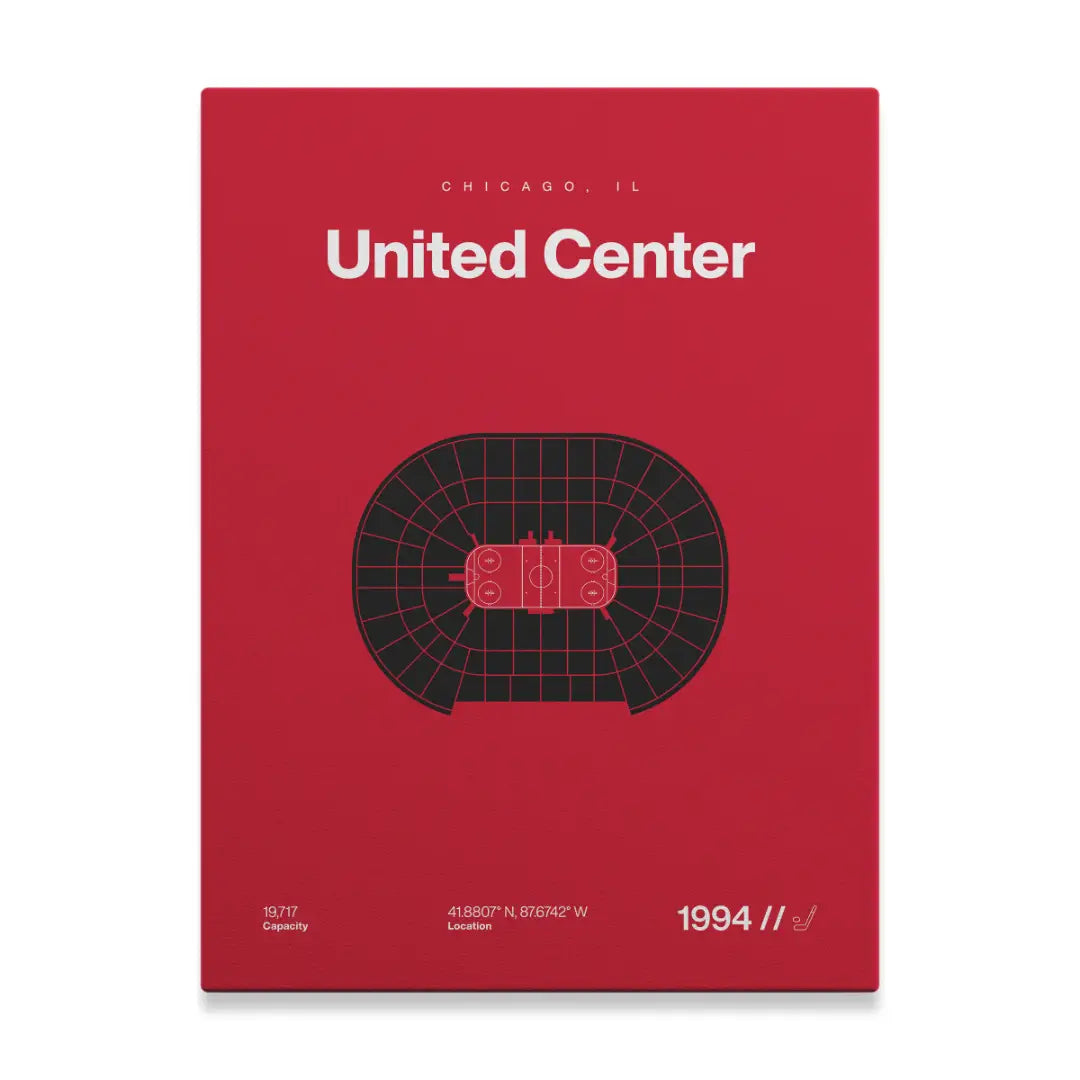 Chicago Hockey Arena Bold Canvas Art