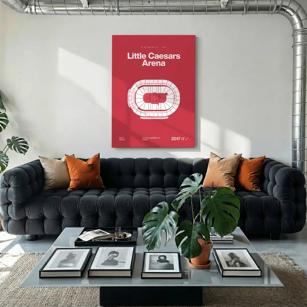 Detroit Hockey Arena Bold Canvas Art