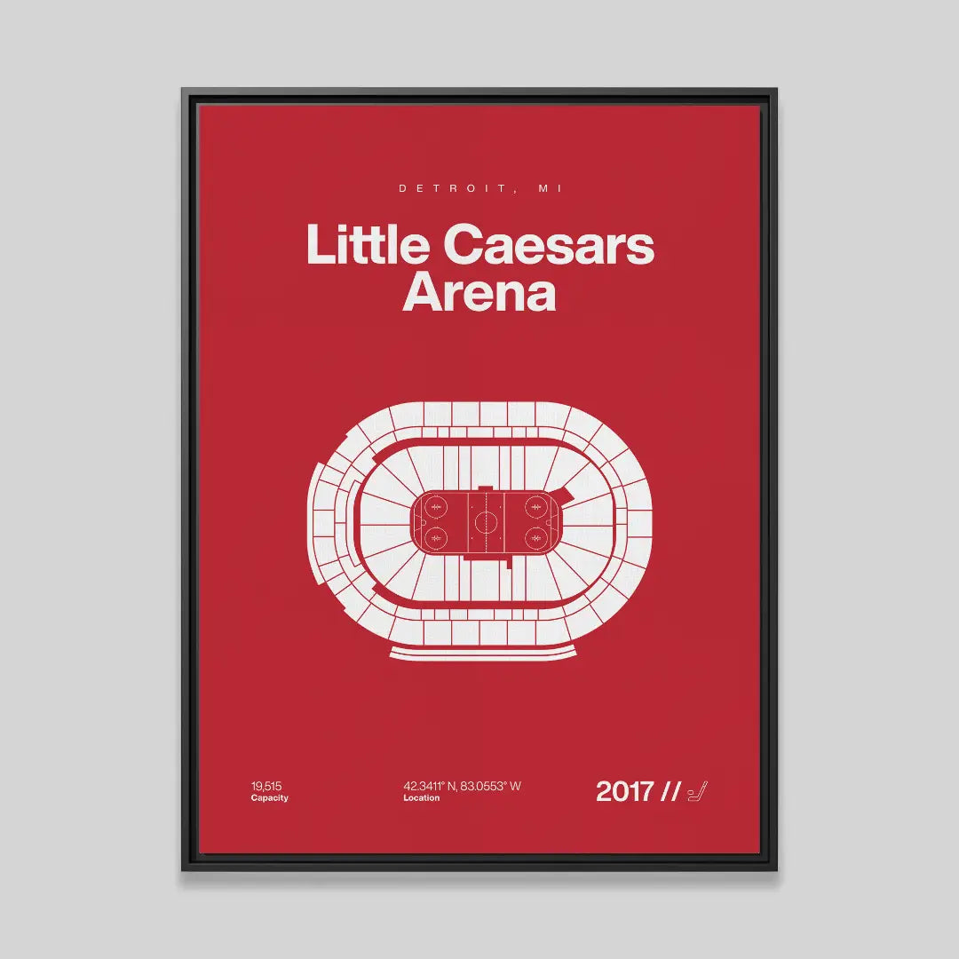 Detroit Hockey Arena Bold Canvas Art