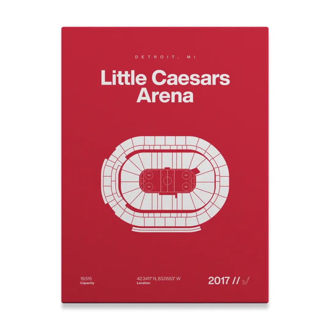 Detroit Hockey Arena Bold Canvas Art