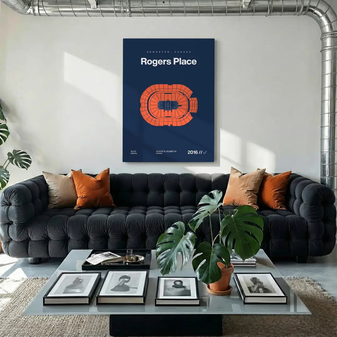 Edmonton Hockey Arena Bold Canvas Art