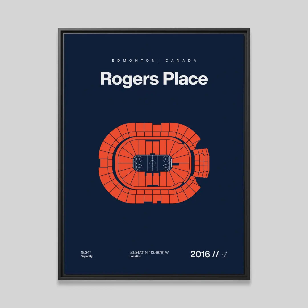 Edmonton Hockey Arena Bold Canvas Art