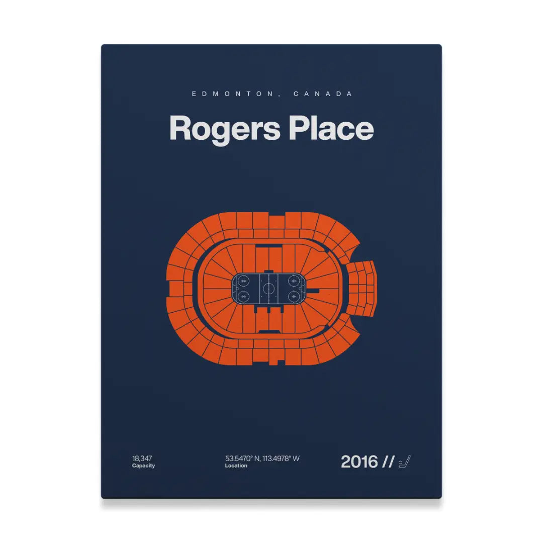 Edmonton Hockey Arena Bold Canvas Art