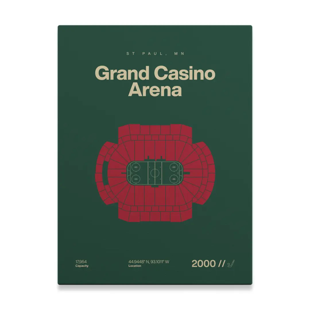 Minnesota Hockey Arena Bold Canvas Art