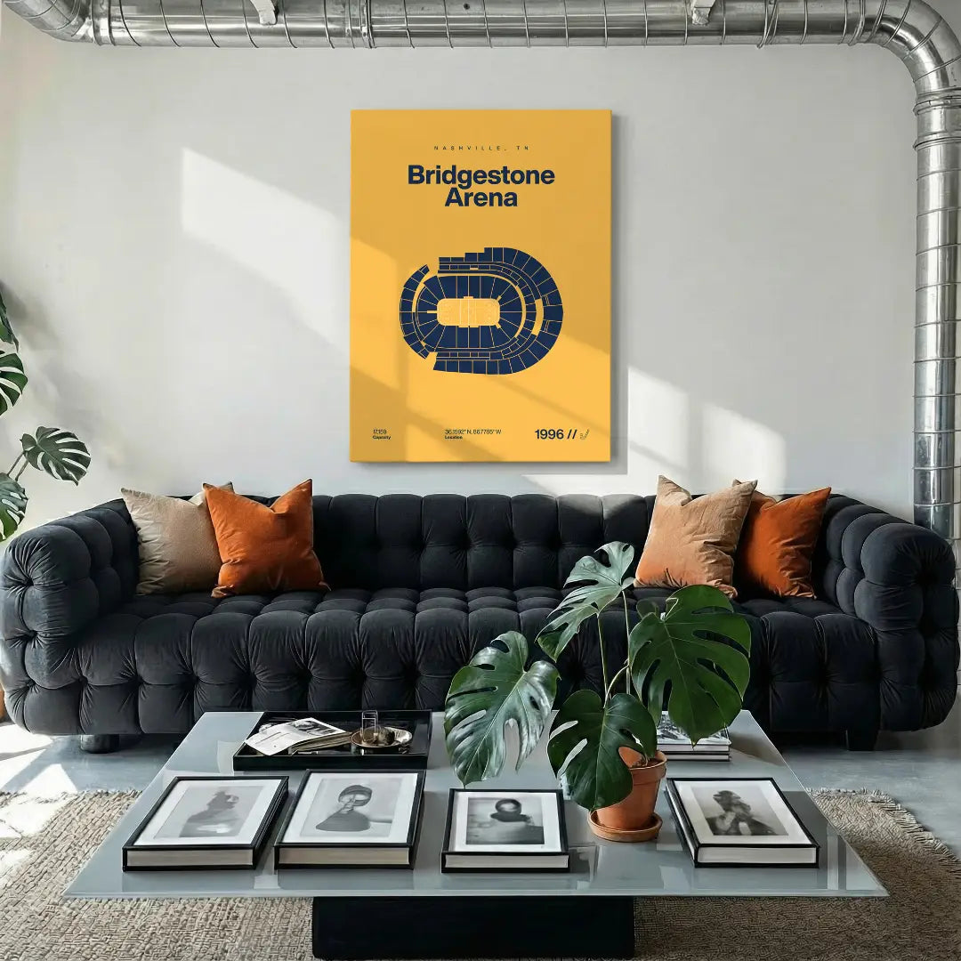 Nashville Hockey Arena Bold Canvas Art