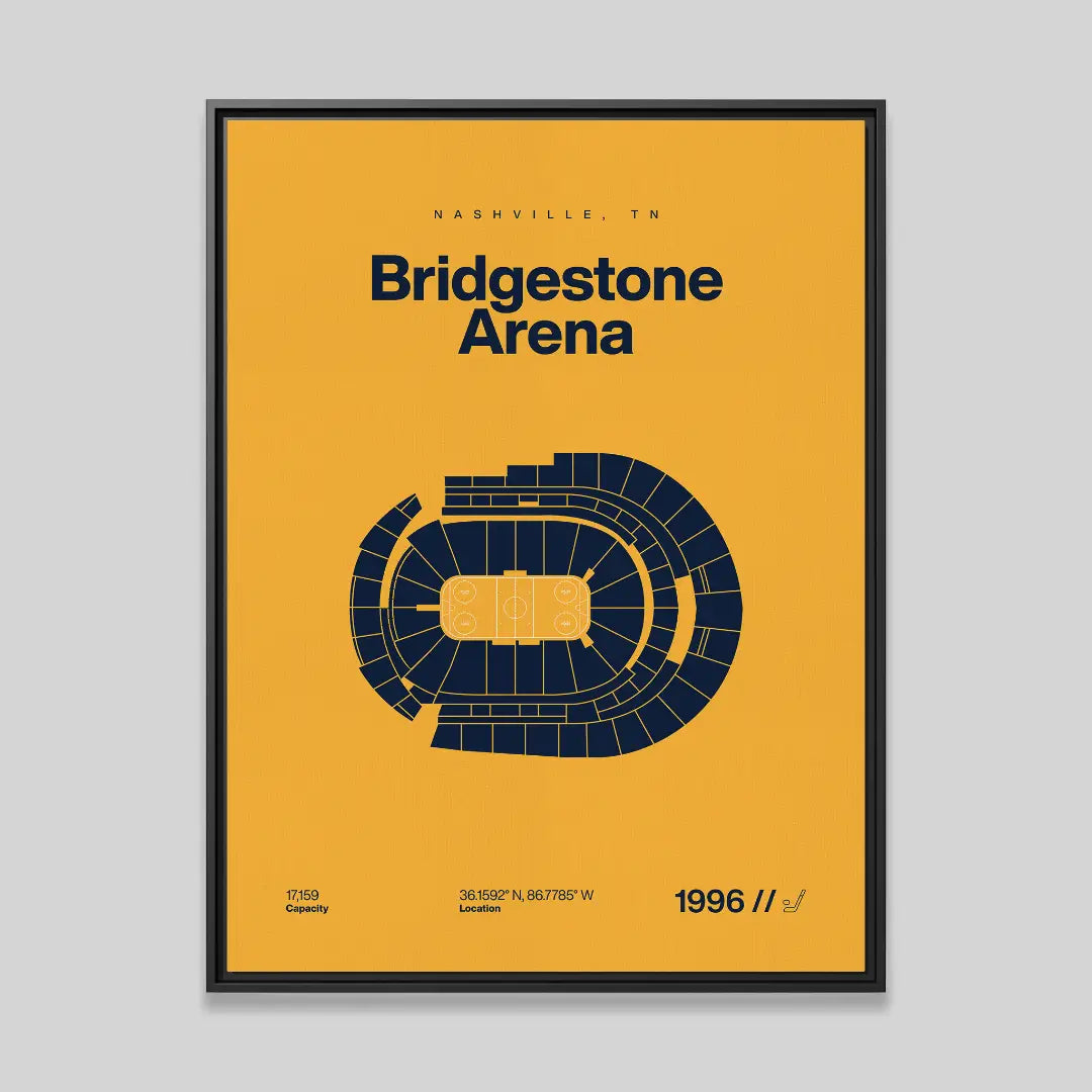 Nashville Hockey Arena Bold Canvas Art