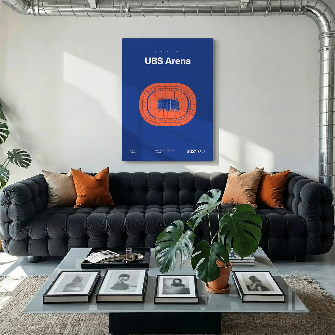 NY Hockey Arena Bold Canvas Art