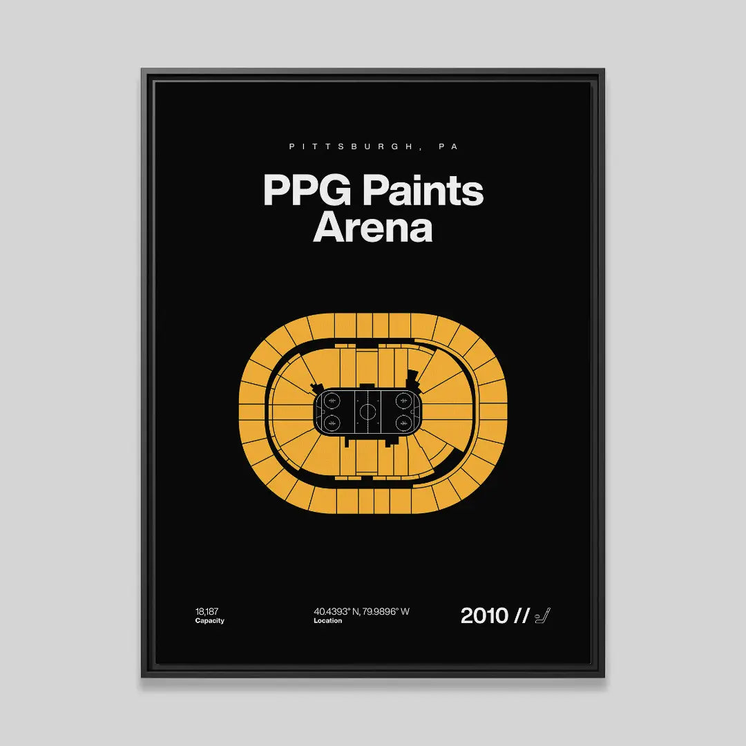 Pittsburgh Hockey Arena Bold Canvas Art
