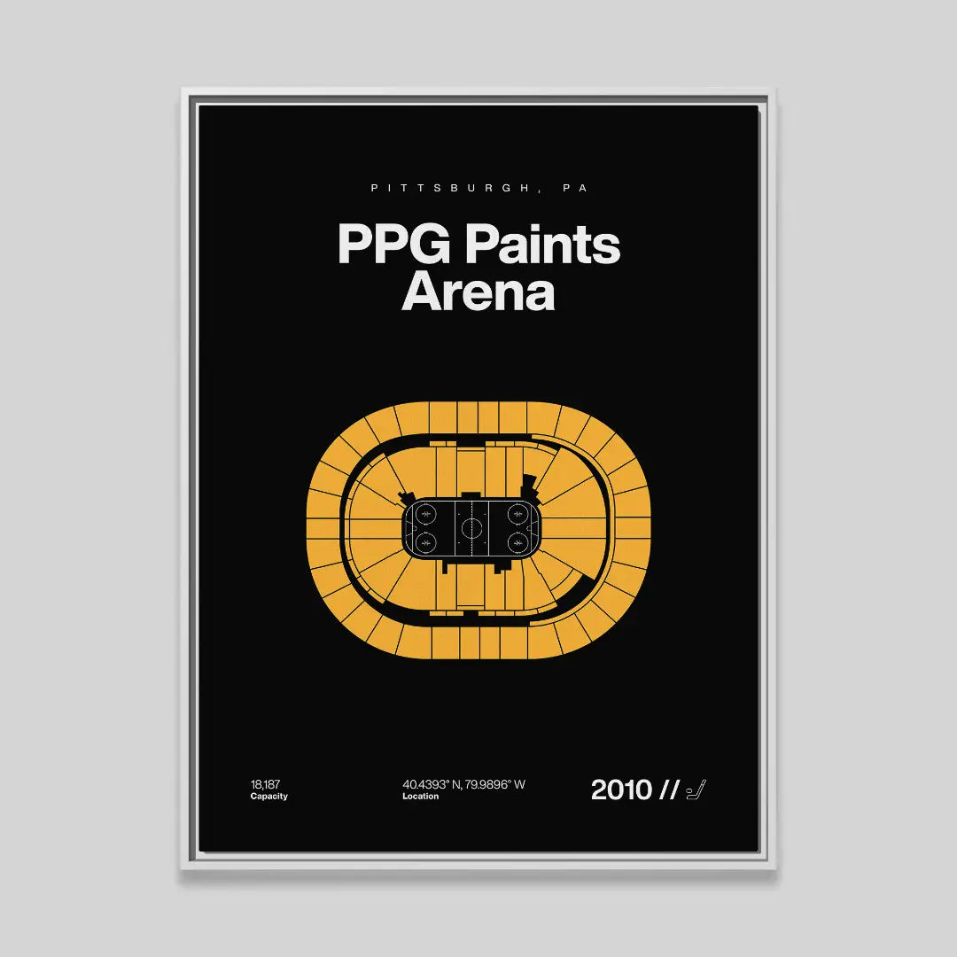 Pittsburgh Hockey Arena Bold Canvas Art