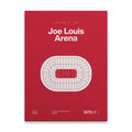Detroit Hockey Retro Arena Bold Canvas Art