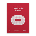 Detroit Hockey Retro Arena Bold Canvas Art