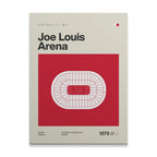 Detroit Hockey Retro Arena Canvas Art