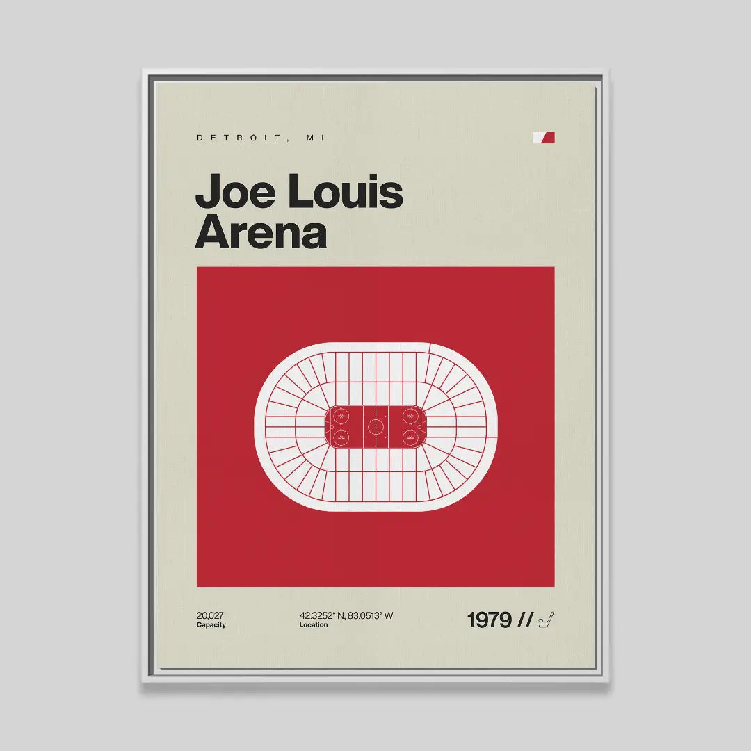 Detroit Hockey Retro Arena Canvas Art