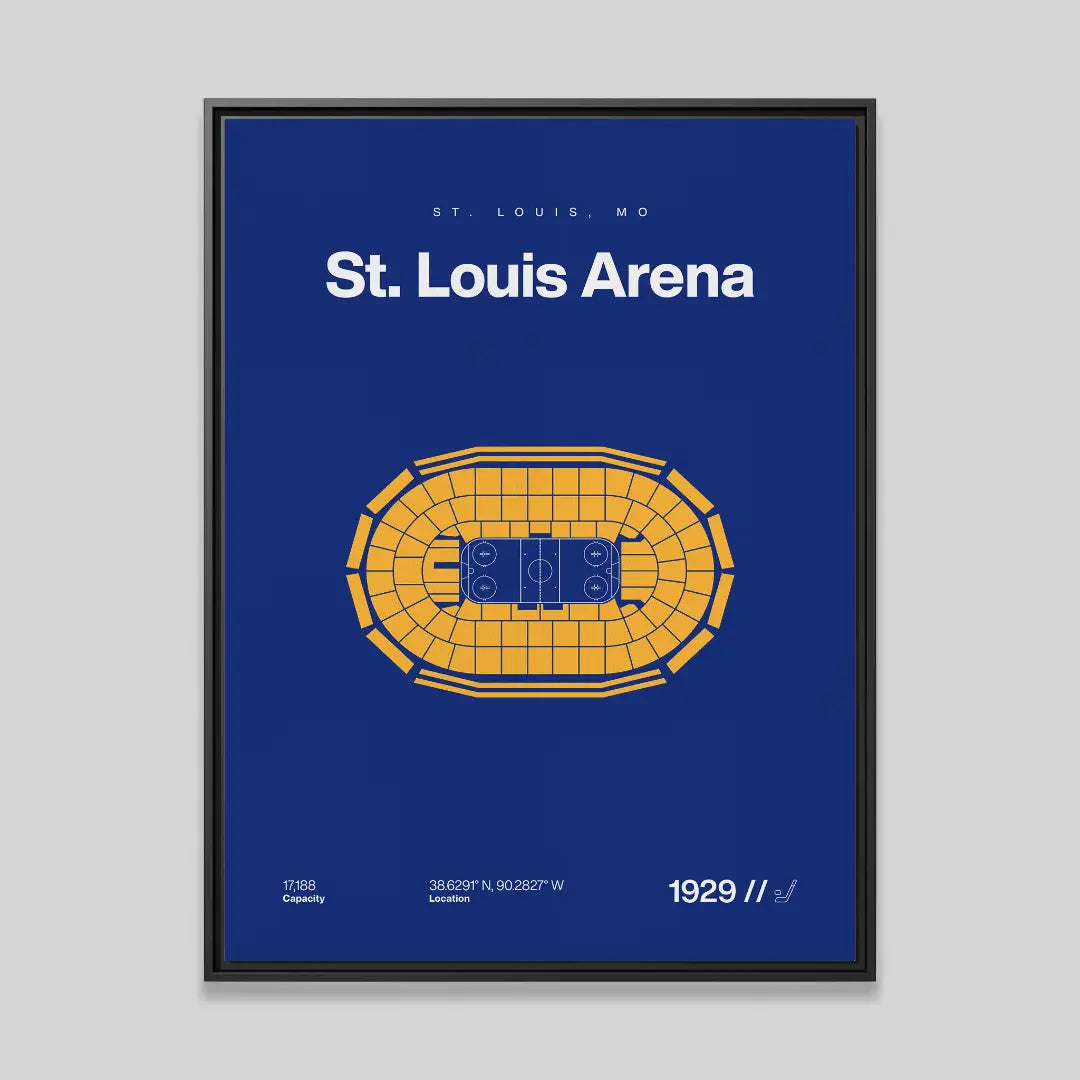 St. Louis Hockey Retro Arena Bold Canvas Art