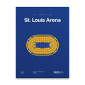 St. Louis Hockey Retro Arena Bold Canvas Art