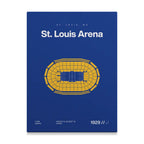 St. Louis Hockey Retro Arena Bold Canvas Art