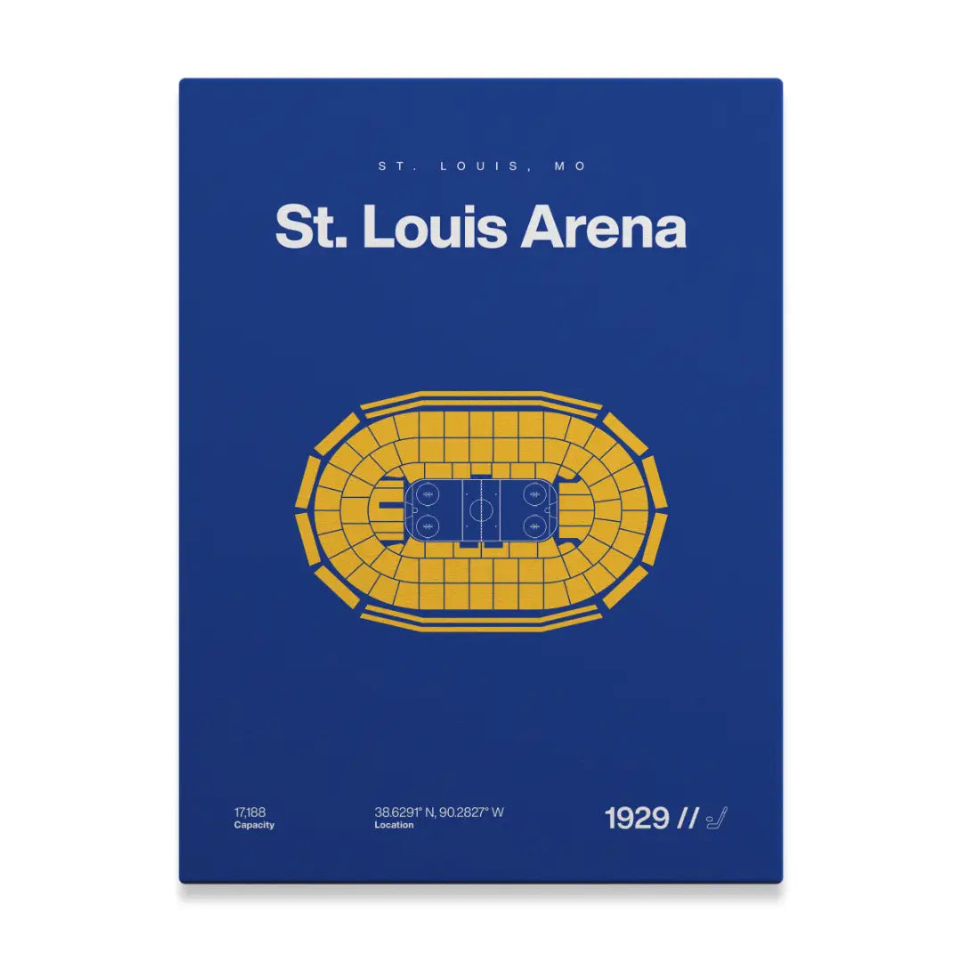 St. Louis Hockey Retro Arena Bold Canvas Art