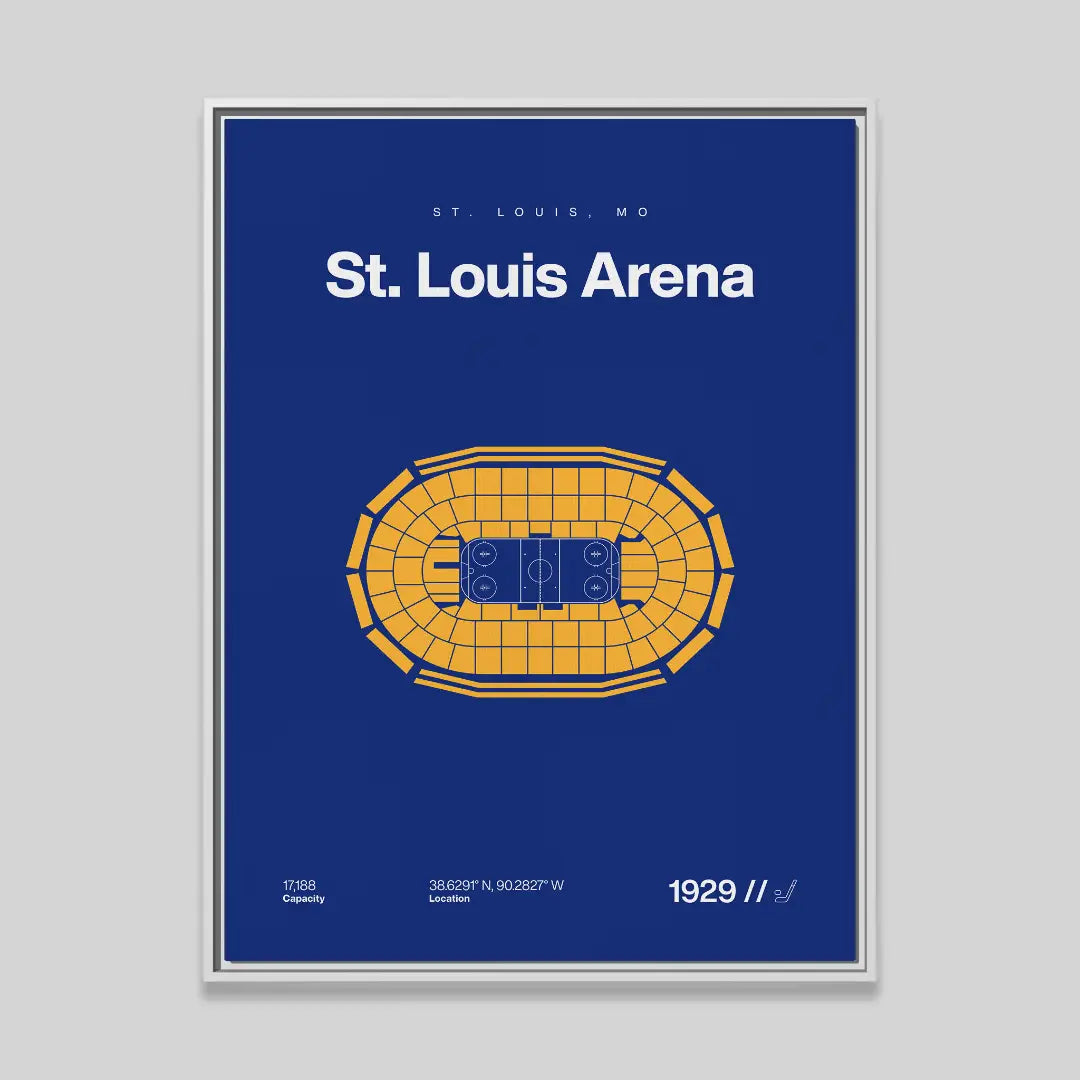 St. Louis Hockey Retro Arena Bold Canvas Art