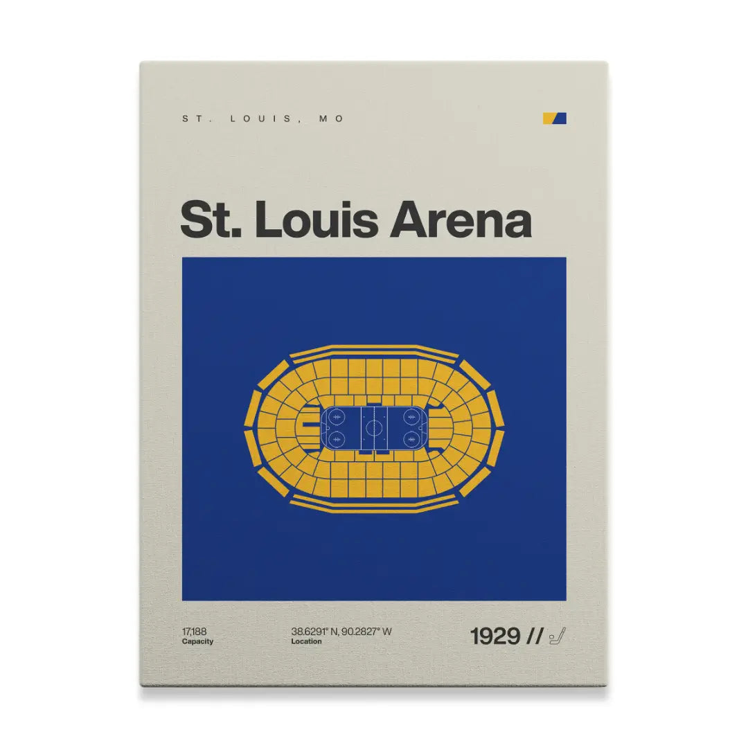 St. Louis Hockey Retro Arena Canvas Art