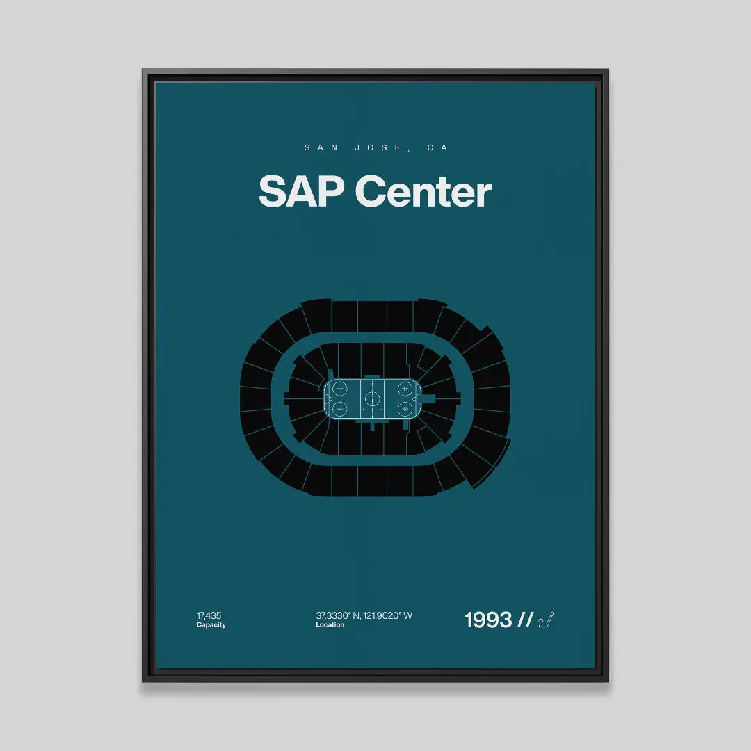San Jose Hockey Arena Bold Canvas Art