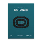 San Jose Hockey Arena Bold Canvas Art