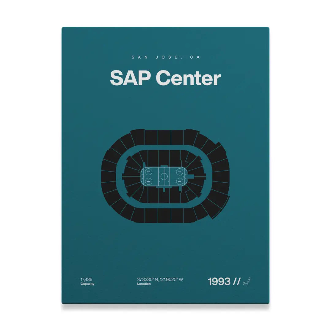 San Jose Hockey Arena Bold Canvas Art