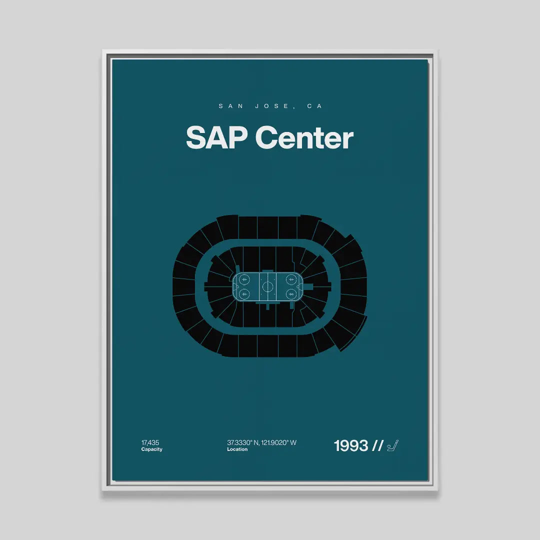 San Jose Hockey Arena Bold Canvas Art