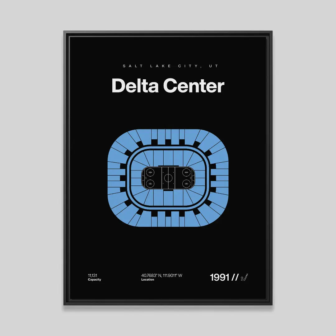 Utah Hockey Arena Bold Canvas Art