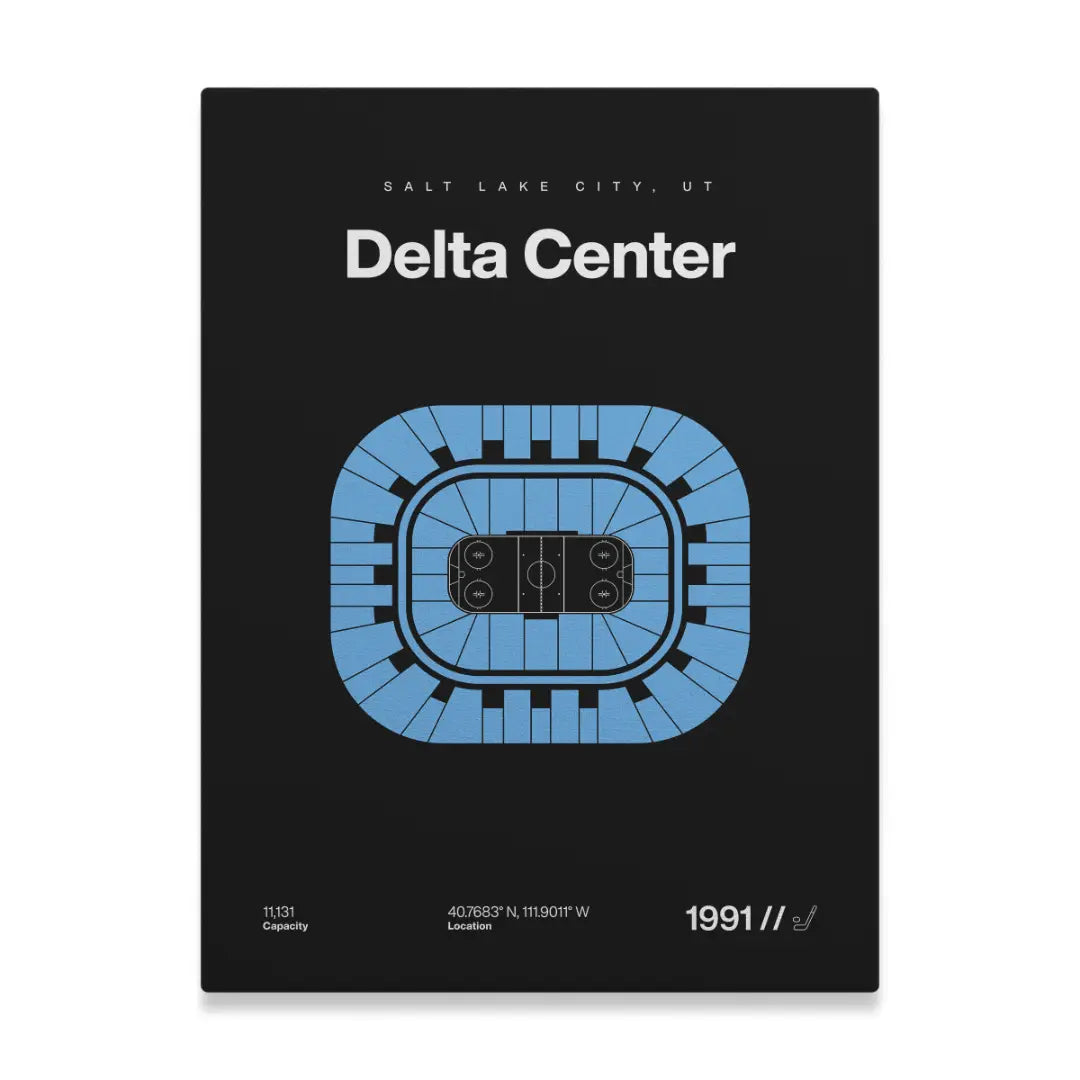 Utah Hockey Arena Bold Canvas Art