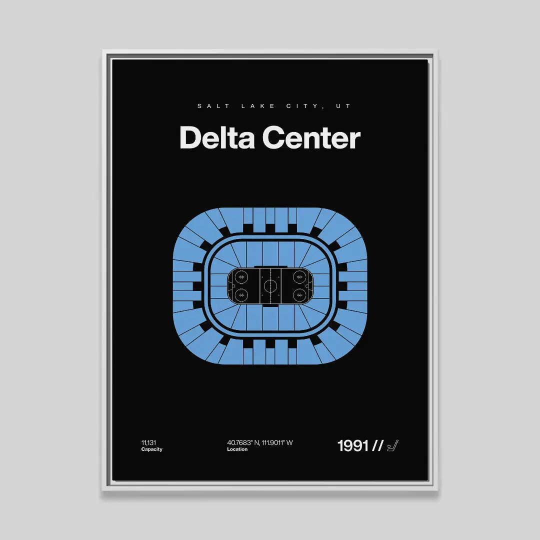Utah Hockey Arena Bold Canvas Art