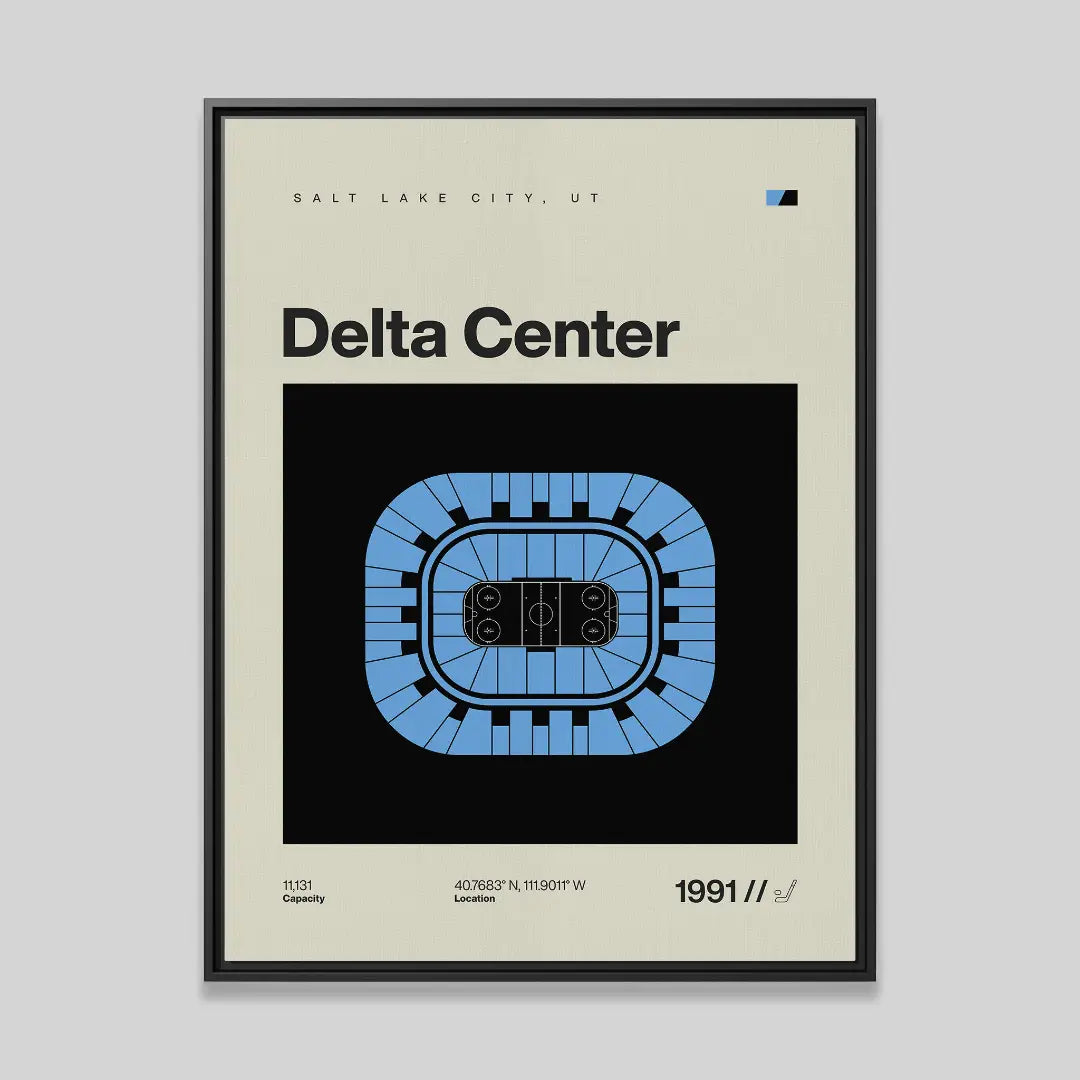 Utah Hockey Arena Canvas Art