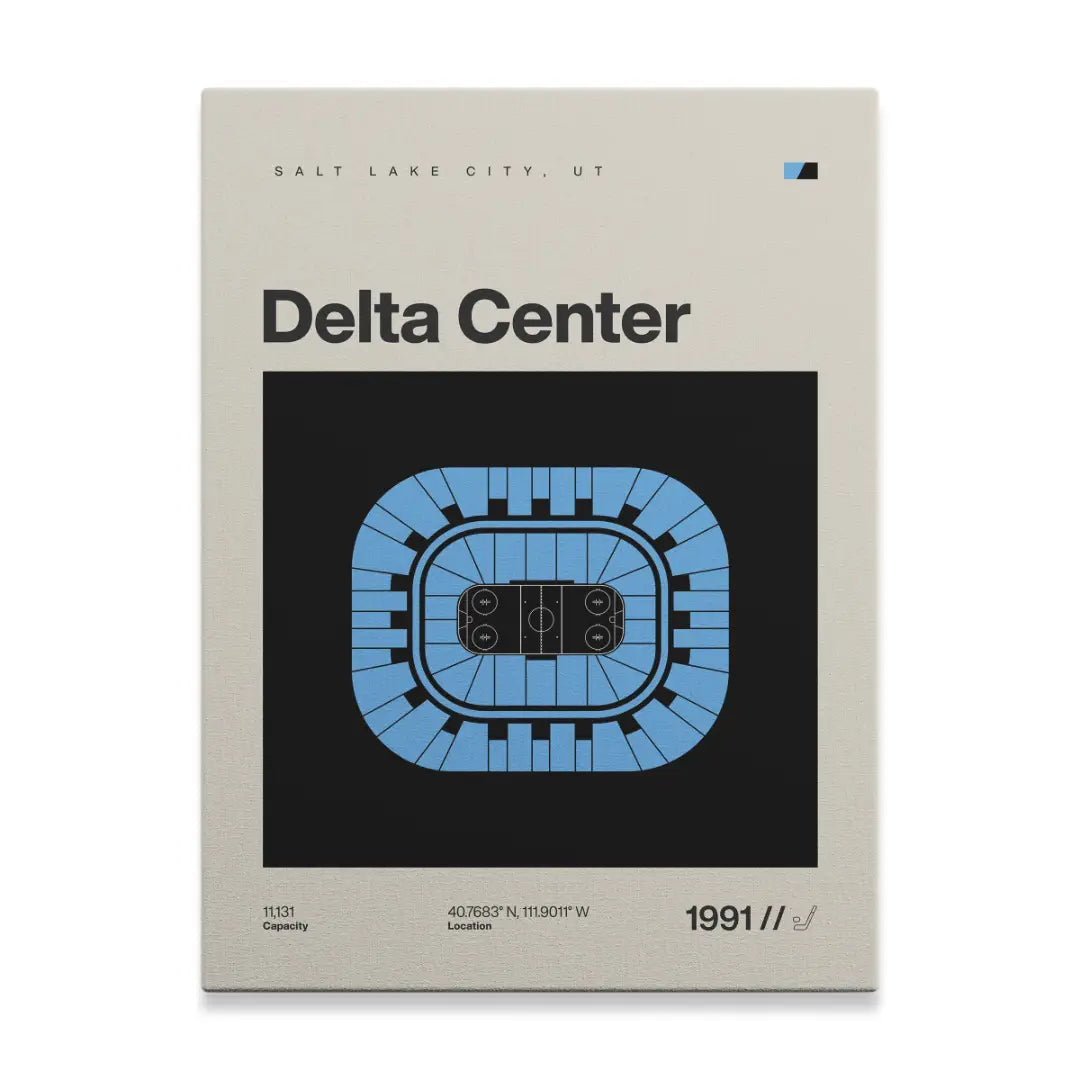 Utah Hockey Arena Canvas Art