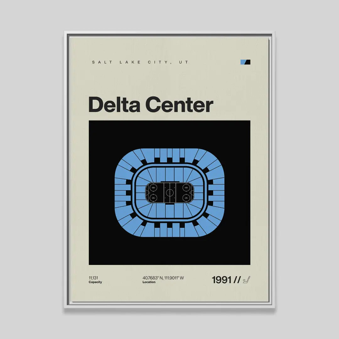 Utah Hockey Arena Canvas Art